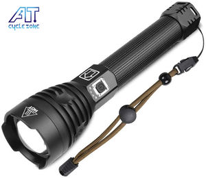 Linterna LED Recargable AT Wholesale con Batería 26650, Potente Luz XHP70, Luz Fuerte <span class=keywords><strong>XHP90</strong></span>, Zoom, Pantalla de Carga - Product Image 2