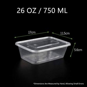Customizable Rectangular Transparent PP Disposable 500ml Environment-friendly <b>Plastic</b> Box Packaging Take Away <b>Food</b> <b>Container</b> - Product Image 4