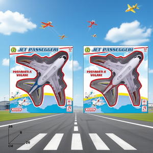 Jet Passeggeri Avión de pasajeros con luces y música de 26 cm para niños mayores de 3 años - Product Image 3