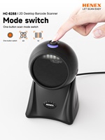 Pemindai Barcode 2D Desktop Kelas Atas Henex Tahan Lama Antarmuka USB/RS232 Sumber Cahaya CMOS Bersertifikasi ROHS Stok Tersedia Garansi 3 Tahun