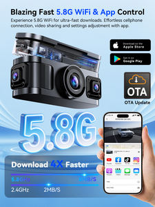 Caméra embarquée AINKAM 4K 360° à 4 canaux IPS avant/arrière avec GPS, WiFi 5G, surveillance <span class=keywords><strong>du</strong></span> stationnement, capteur G, garantie 1 an - Product Image 3