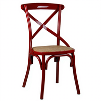 Chaise de salle à manger avec dossier croisé, empilable, design suspendu pour les mariages, vente de meubles en général, matière plastique