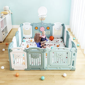 VSUCH Salon Balcon Clôture <span class=keywords><strong>de</strong></span> jeu <span class=keywords><strong>pour</strong></span> bébé Intérieur avec barrières à billes Pliable Intérieur Parcs <span class=keywords><strong>pour</strong></span> bébé Clôture <span class=keywords><strong>de</strong></span> protection <span class=keywords><strong>pour</strong></span> enfants - Product Image 1