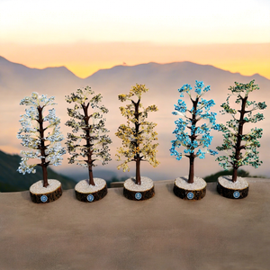 High Quality 1000 <b>Crystal</b> Chips Tree Decoration Natural Blue Lapis Lazuli Gemstone Carved figurine Feng Shui Healing Reiki India - Product Image 1