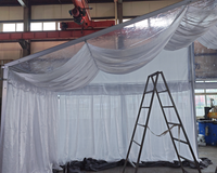Photo réelle *Sans IA* Vente directe usine Tente de mariage transparente de 9 m de portée avec doublure blanche et structure en aluminium pour événements extérieurs