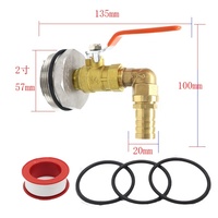 Robinet de décharge pour fût d'huile de 200 L, robinet distributeur pour fût de 55 gallons, robinet à large ouverture de 2 pouces, raccord de tuyau, verseur 20 25 32 mm