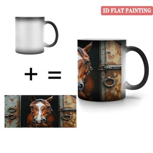 Frosted Black <b>Ceramic</b> <b>Mug</b> 11oz Heat Activated Color Changing Drinking Cup - Product Image 4