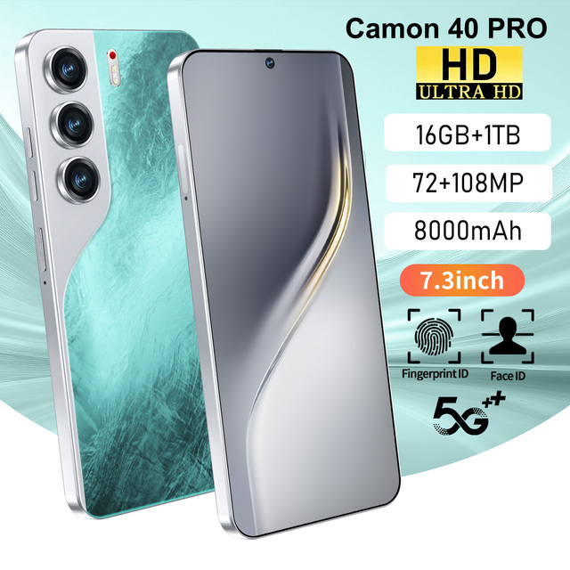 Original Camon 40 Pro Smartphone 7.3 Inch 5G Display 16GB+1TB 108MP 10 Core Android 15 Dual SIM Multi Language