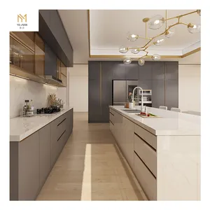 Italian modern luxury kitchen cabinets design set made in china cabinet kitchen islands