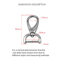 Mousqueton pivotant détachable à visser pour sac, accessoire de remplacement pour sangle de sac – Vente chaude