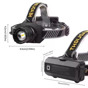 مصباح أمامي <span class=keywords><strong>LED</strong></span> فائق السطوع من فوكسهوك، مقاوم للانفجار، مصنوع من سبائك الألومنيوم، مقاوم للماء بتصنيف IP65، قابل للتعديل، مع بطارية قابلة لإعادة الشحن، 2 في 1 - Product Image 2