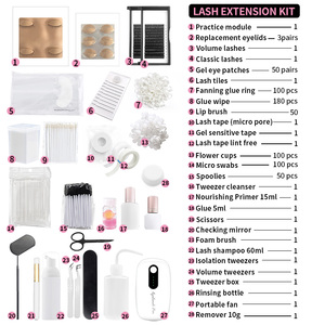 Bán Sỉ Bộ Dụng Cụ Huấn Luyện Cho Người Mới Bắt Đầu Nhãn Hiệu Riêng Lông Mi Chuyên Nghiệp Bộ Dụng Cụ Nối Mi Dùng Một Lần Cho Sinh Viên - Product Image 3