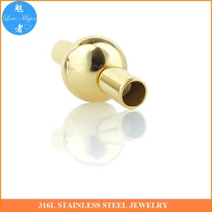 Khóa Nam Châm Bằng Thép Không Gỉ Màu Vàng Vỏ Xi Lanh Đóng Từ Tính Cho Vòng Tay Và Dây Da - Product Image 6