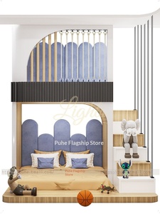 Camera dei bambini con letti a castello, tutta la casa è progettata su misura con letti a castello e il letto è di 1,2 m, si trova al secondo piano. - Product Image 5