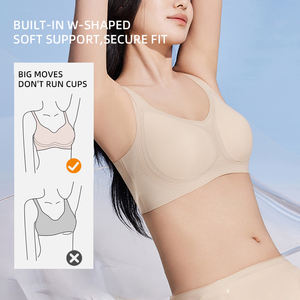 Soutien-gorge sans bretelles 2026, bretelles larges non réglables, tissu ultra-fin, ajustement sans couture, coussinets intégrés pour jeunes femmes, vêtements de nuit, vente en gros - Product Image 4