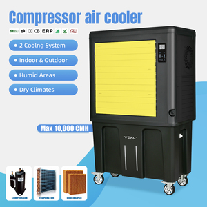 Climatiseur industriel d'extérieur breveté, refroidisseur d'air désertique, refroidisseur d'air évaporatif mobile à LED avec 2 systèmes de refroidissement - Product Image 1