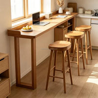 Table à manger en bois contemporaine de haute qualité 2026 pour balcon, bar, restaurant, café, appartement