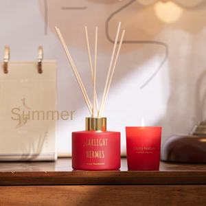 ชุดเทียนหอมกล่องกระจายกลิ่นก้านไม้แดง น้ำมันหอมระเหยธรรมชาติ ขี้ผึ้งถั่วเหลือง เป็นมิตรกับสิ่งแวดล้อม สำหรับตกแต่งบ้านและเป็นของขวัญ - Product Image 3