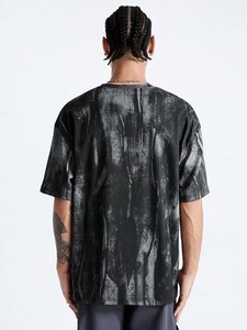 T-shirt personnalisé imprimé de haute qualité 100% coton côtelé col rond pour <span class=keywords><strong>homme</strong></span> 260GSM T-shirt épais délavé style vintage coupe oversize - Product Image 2