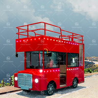 Beau rouge 12 sièges Double Decker Bus touristique Bus de loisirs pour enfants et adultes à vendre