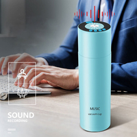 Vente en gros 3 en 1 gobelet d'eau intelligent isolé en acier à double paroi de 13oz avec haut-parleur Bluetooth pour la salle de sport