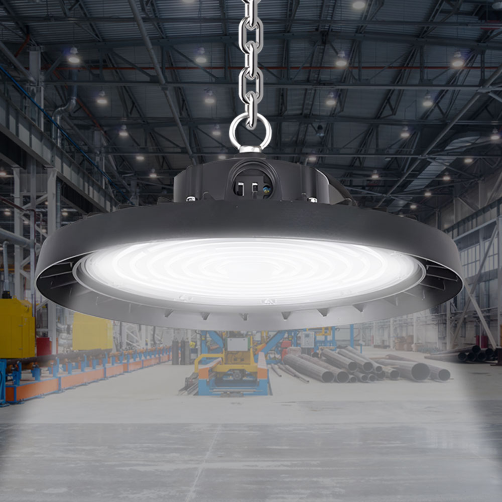IP65 100 ватт ufo светильники круглой формы алюминиевый склад High Bay свет Заводские гаражи 6000K промышленного применения