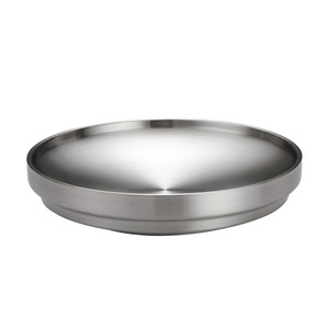 Stainless Steel Round Steak Plate 304 Thickened Anti Scalding Hotel Restaurant Use Solid Color Party Occasion - Product Image 2