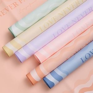 58*58cm/Pcs 20pcs/Lot Korean Style Waterproof <b>Plastic</b> Colorful <b>Thick</b> Floral Bouquet Packaging Paper <b>Sheet</b> for Valentine's Day - Product Image 2