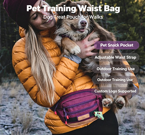 Dog Training Treat <b>Pouch</b> Adjustable Waist <b>Belt</b> Multi-Function Dog Treat Bag Waist <b>Belt</b> Fanny Pack for Walking 600D Polyester - Product Image 1