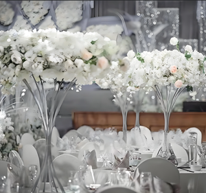 <span class=keywords><strong>Florero</strong></span> Alto de Metal Dorado Tipo Trompeta para Centros de Mesa en Bodas y Cenas, Soporte de Flores Dorado para Decoración de Fiestas y Hogar - Product Image 6