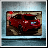 Art mural de voiture de sport illuminé, trois images de véhicules pour garage, salon, bureau, salle d'exposition, décoration intérieure moderne
