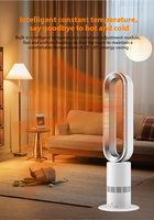 Ventilador/Calefactor Eléctrico 2 en 1 sin Aspas CE CB Rosh TP-18 Pro con Control Remoto, 10 Velocidades, Oscilante, para Uso Doméstico y Hotelero