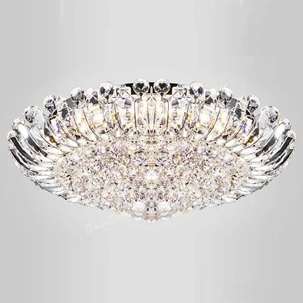 Wholesale luxury shiny crystal ceiling light fancy crystal ceiling mount lamp ETL60146