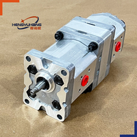 MARZOCCHI A1PD11,5P225 Série de pompes à engrenages tandem, pompe à huile haute pression en aluminium à double section P1P2P225, pompe hydraulique