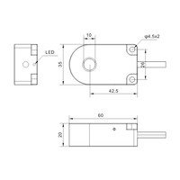 DEUZE ICR10KSP3 Nouveau capteur de proximité inductif annulaire avec forte capacité anti-interférences pour la détection d'objets métalliques
