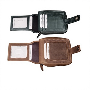 Portefeuille Tendance pour Homme en Cuir Véritable Imperméable avec Broderie Lettre, Porte-Monnaie, Cartes et Billets, Idéal Cadeau, Prix Abordable - Product Image 1