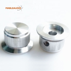 MAKP0421 Bouton de commande en aluminium 24x14.5mm Bouton de volume du potentiomètre Bouton d'amplificateur de CD audio - Product Image 5