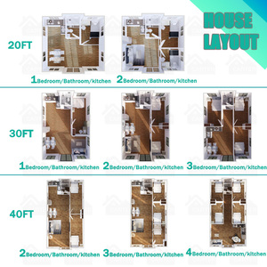 <span class=keywords><strong>Casa</strong></span> Contenedor de Envío de 40 Pies con 3/4 Habitaciones y 2 Baños, Estructura de Acero Desmontable para Vivienda u Oficina - Product Image 5