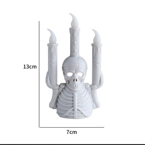 Decoraciones de Plástico con Diseño de Calaveras para Halloween, Adornos Luminosos para Fiestas, Decoración Espeluznante para el Hogar, Ideal para Fiestas Temáticas de Terror - Product Image 6