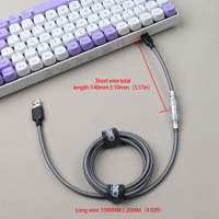 Câble de données pour clavier de jeu mécanique YC8 personnalisé USB vers Type-C 3A à charge rapide avec gaine métallique et garantie de 12 mois