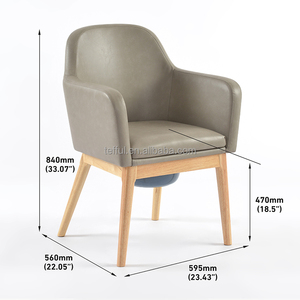 Silla para ancianos fácil de limpiar con inodoro para uso doméstico y en centros de cuidado - Product Image 6