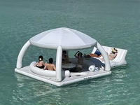 Terrains de loisirs flottant ponton d'air jet ski dock bateau de l'eau de flotteurs de plate-forme pour les yachts, dock gonflable antidérapant