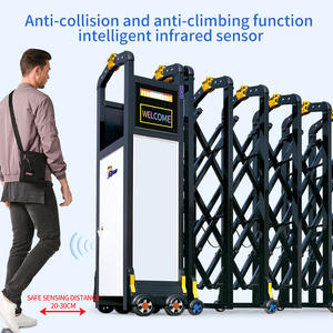 Allée industrielle escamotable d'alliage d'aluminium clôturant l'ouverture automatique coulissante télescopique de porte pour l'entrepôt de jardin d'école - Product Image 3