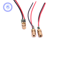 Mini tête en cuivre 9mm 6mm 3-5V 650nm 1mW 5mW, Module de Diode Laser à point rouge pour le positionnement
