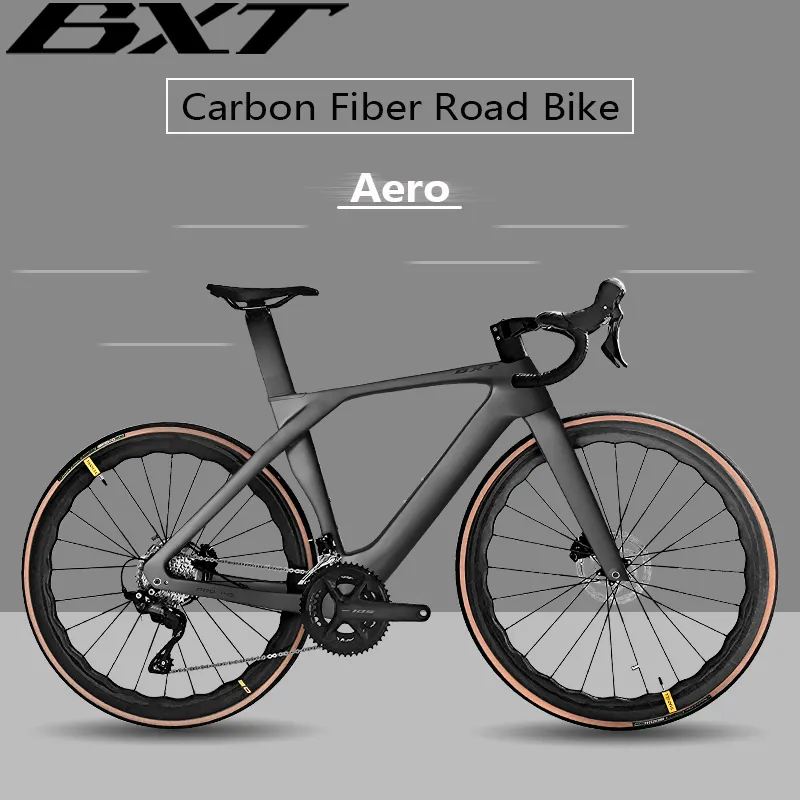 Complete Bicycle Road Bike 24 Speed Cycling T800 Carbon Fiber Disc Brake Road Bike R7120 BXT Brand