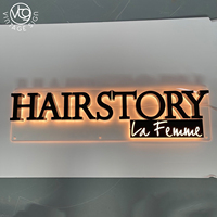 Enseigne personnalisée rétroéclairée noire, enseigne en acrylique LED pour extérieur, enseigne en aluminium avec logo d'entreprise, enseigne DIY, enseignes rétroéclairées noires avec logo pour entreprise