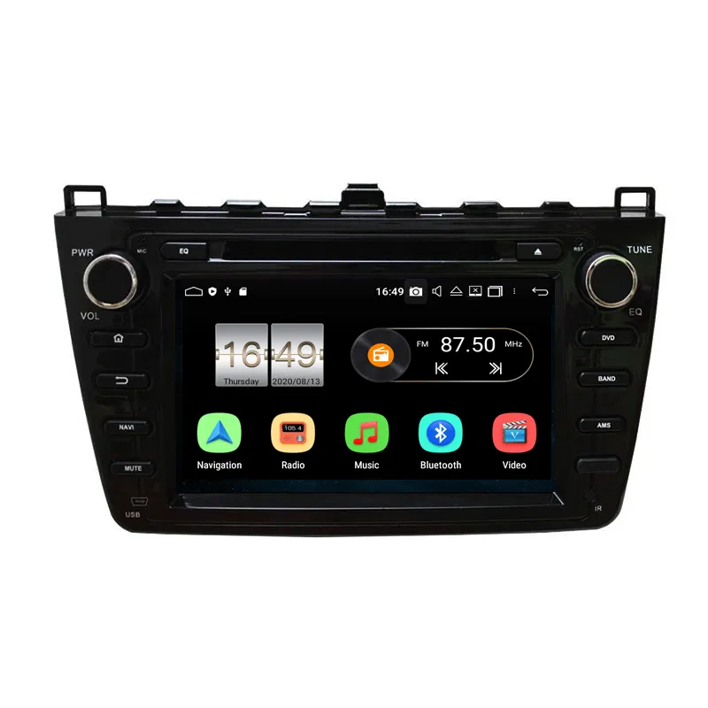 Pantalla IPS de alta resolución para coche MAZDA 6/Ruiyi/Ultra, KD-8220, Android 10,0, PX4, Carplay incorporado, vídeo, 2008, 2009, 2010, 2011, 2012