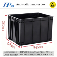 Haoputon 545*420*380 Boîte de stockage antistatique pour composants électroniques, en PP durable, pour la logistique des lignes d'assemblage SMT