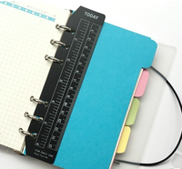 Règle en plastique personnalisée de taille A5 A6 pour reliure à anneaux marqueur de page en PP