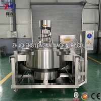 Machine de cuisson industrielle de bouilloire de mélangeur de cuisson à gainage planétaire de sirop de confiture de sauce automatique avec le chauffage de vapeur de gaz